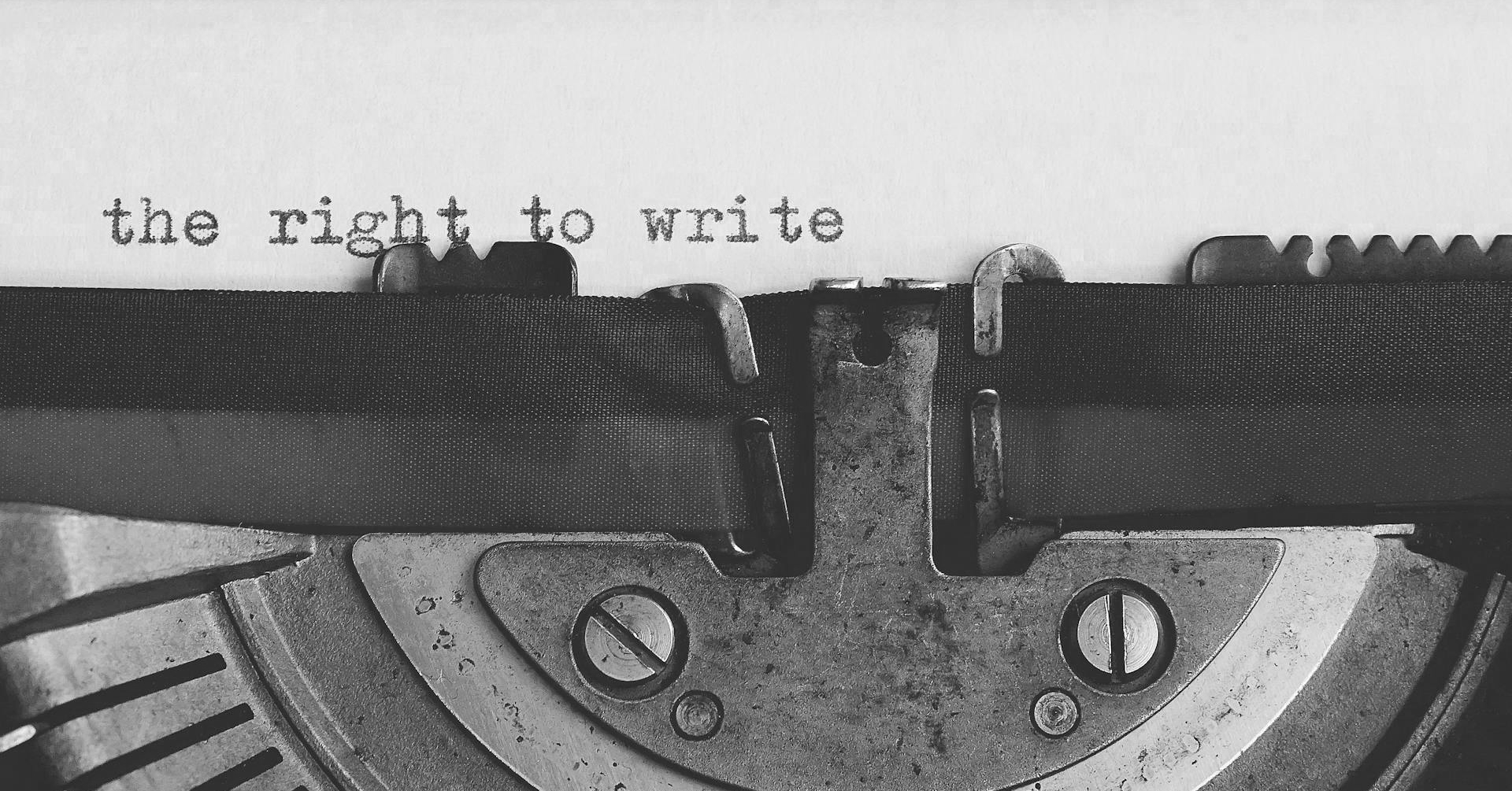 Close-up View Of An Old Typewriter